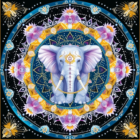 Elephant Mandala Diamond Art Kit