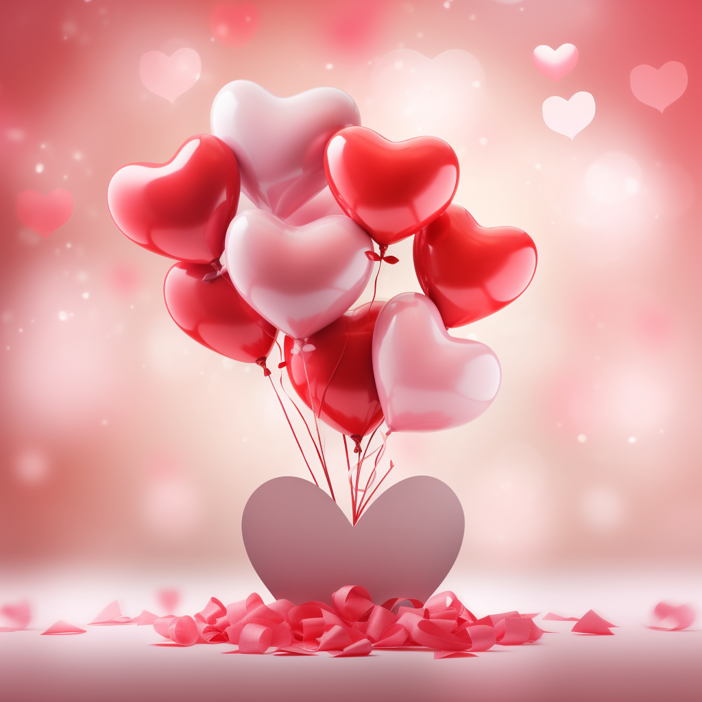 Heart Balloon Bouquet Diamond Art Kit