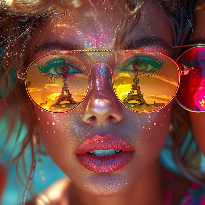 Eiffel Tower Sunglasses Diamond Art Kit