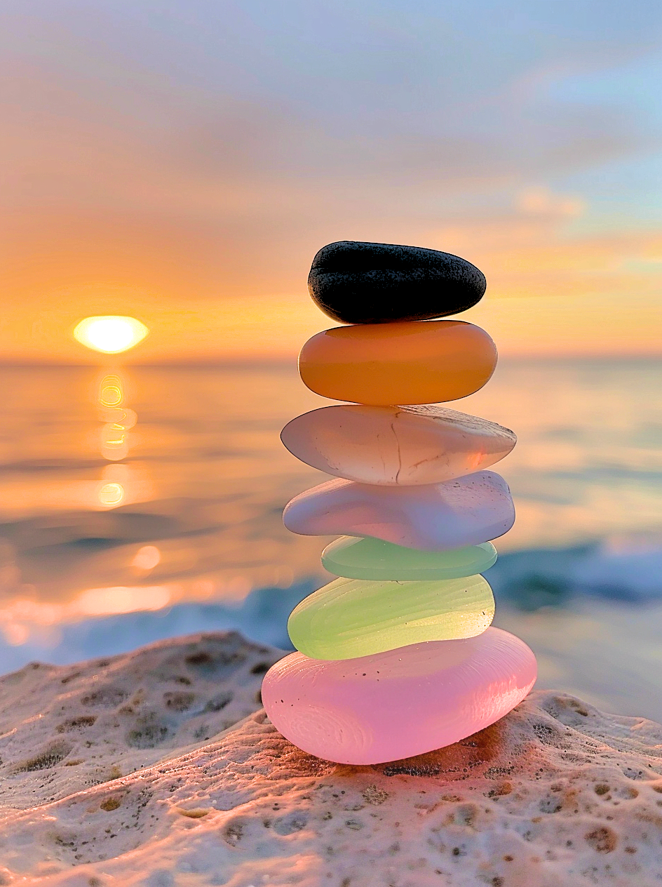 Sunset Seaglass Stack Diamond Art Kit