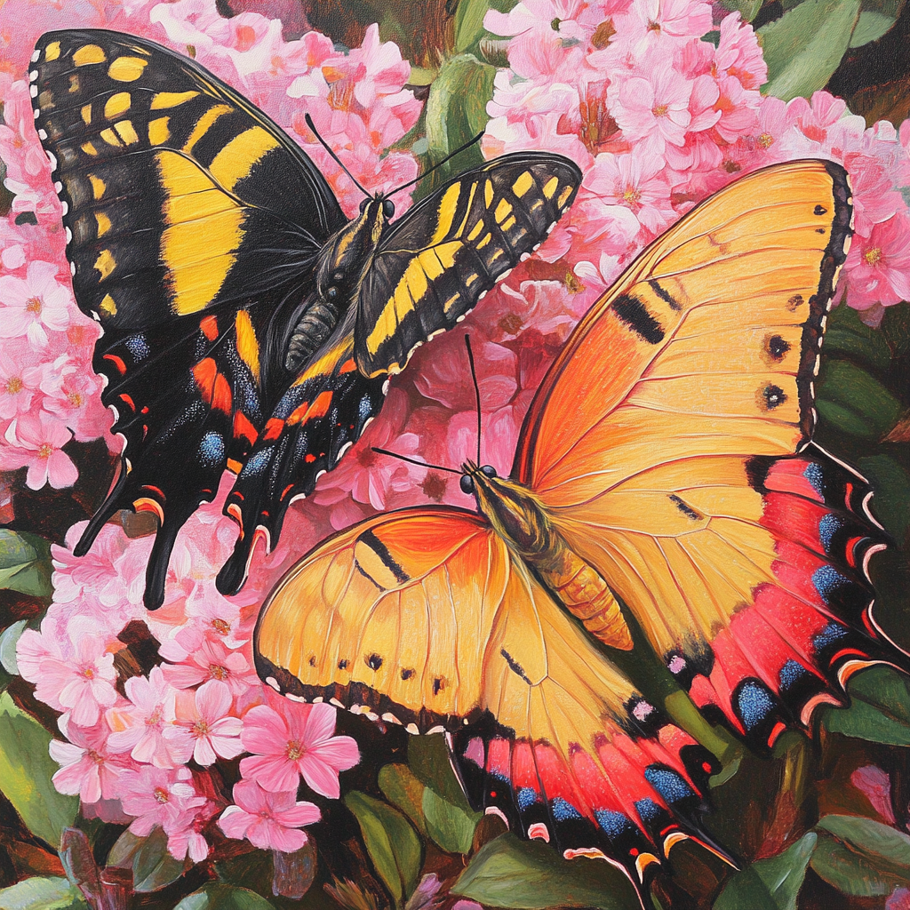 Yellow And Orange Butterflies Diamond Art Kit