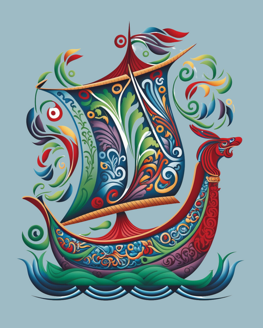 Abstract Ship Diamond Art Kit