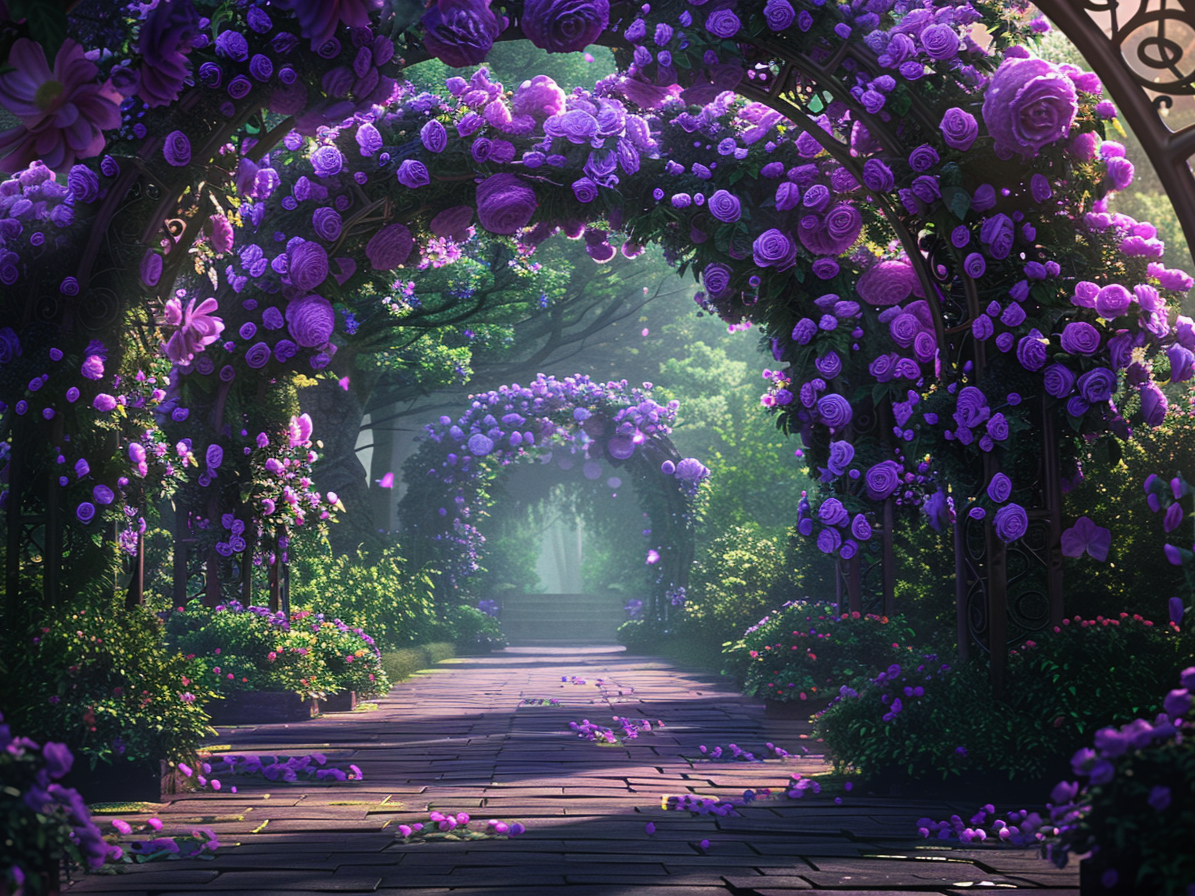 Deep Purple Roses Diamond Art Kit