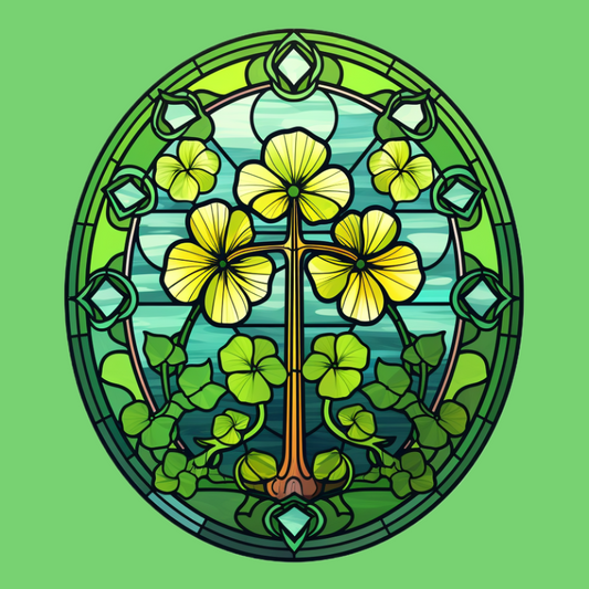 Abstract Shamrock Oval Diamond Art Kit