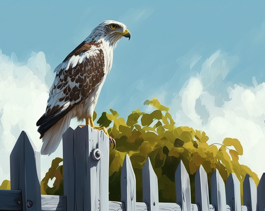 Picket Fence Hawk Diamond Art Kit