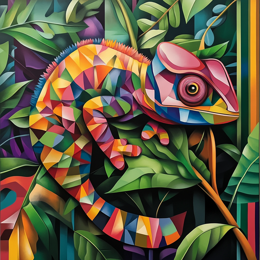 Abstract Shape Chameleon Diamond Art Kit