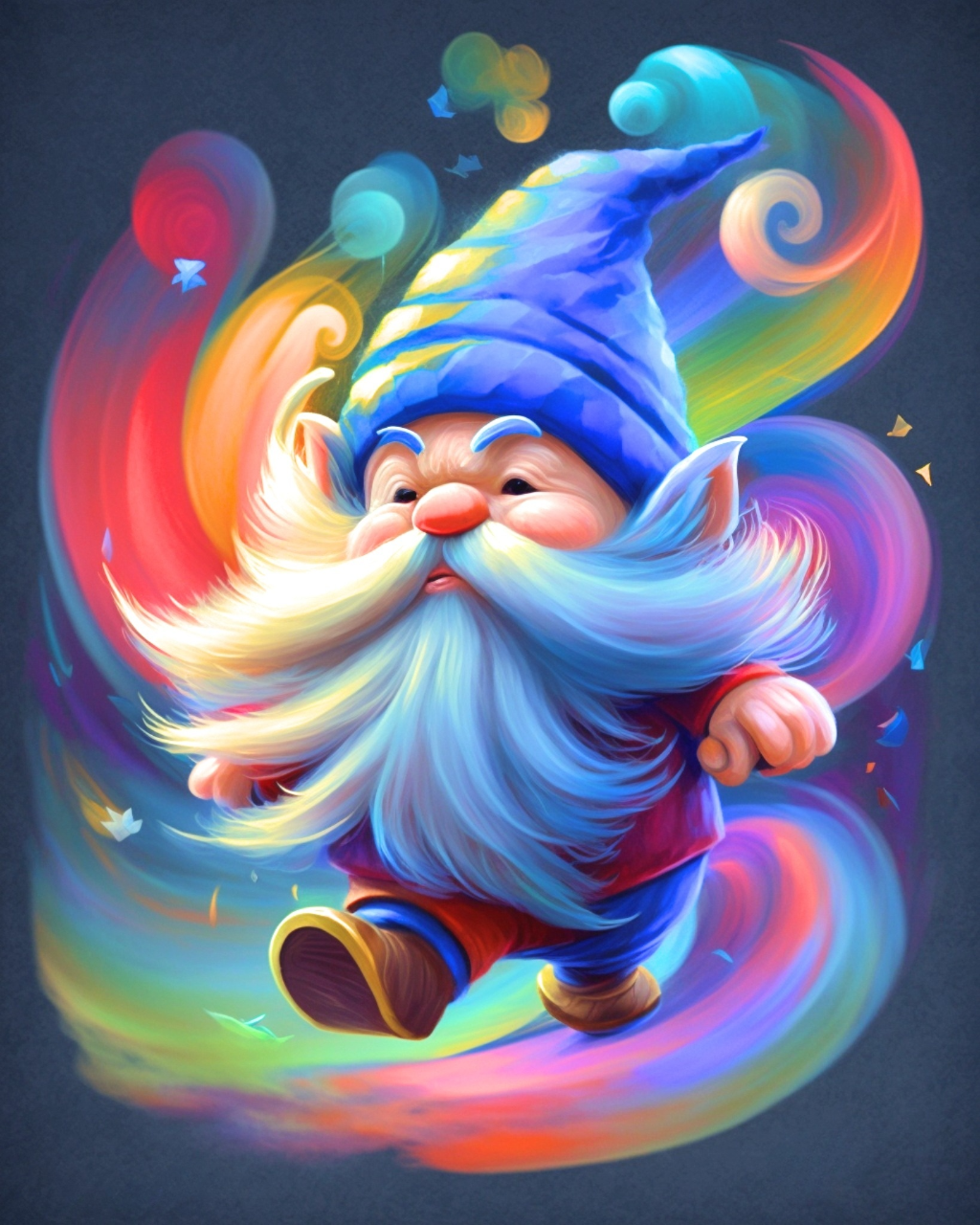 Rainbow Swirl Gnome Diamond Art Kit
