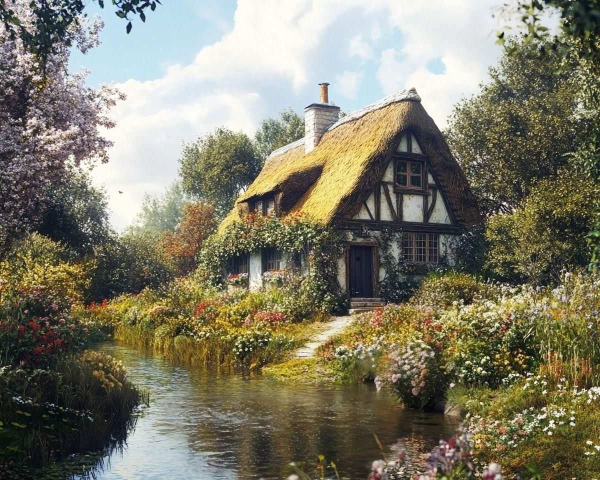 English Cottage Diamond Art Kit