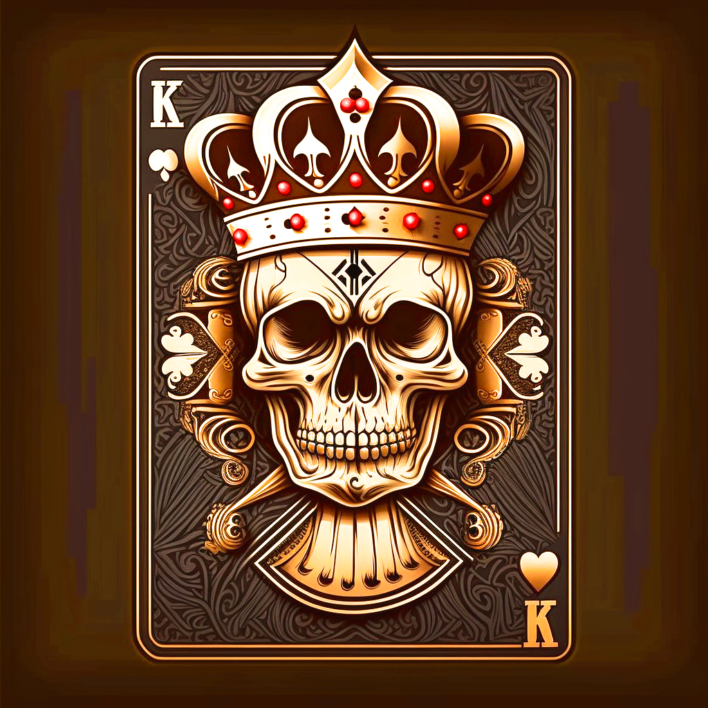 Skull King Hearts Card Diamond Art Kit