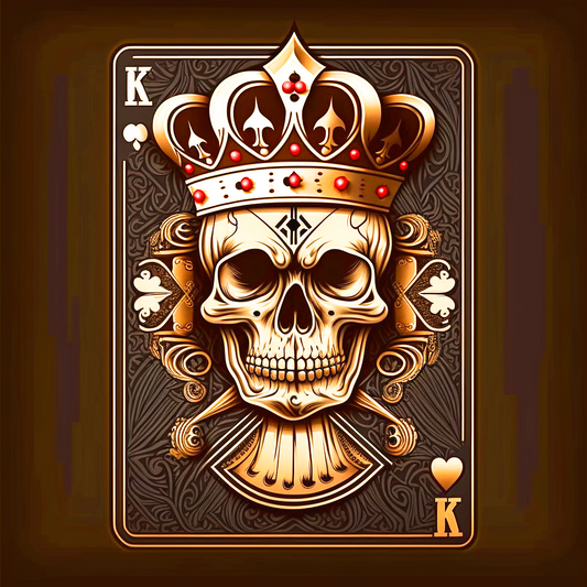 Skull King Hearts Card Diamond Art Kit