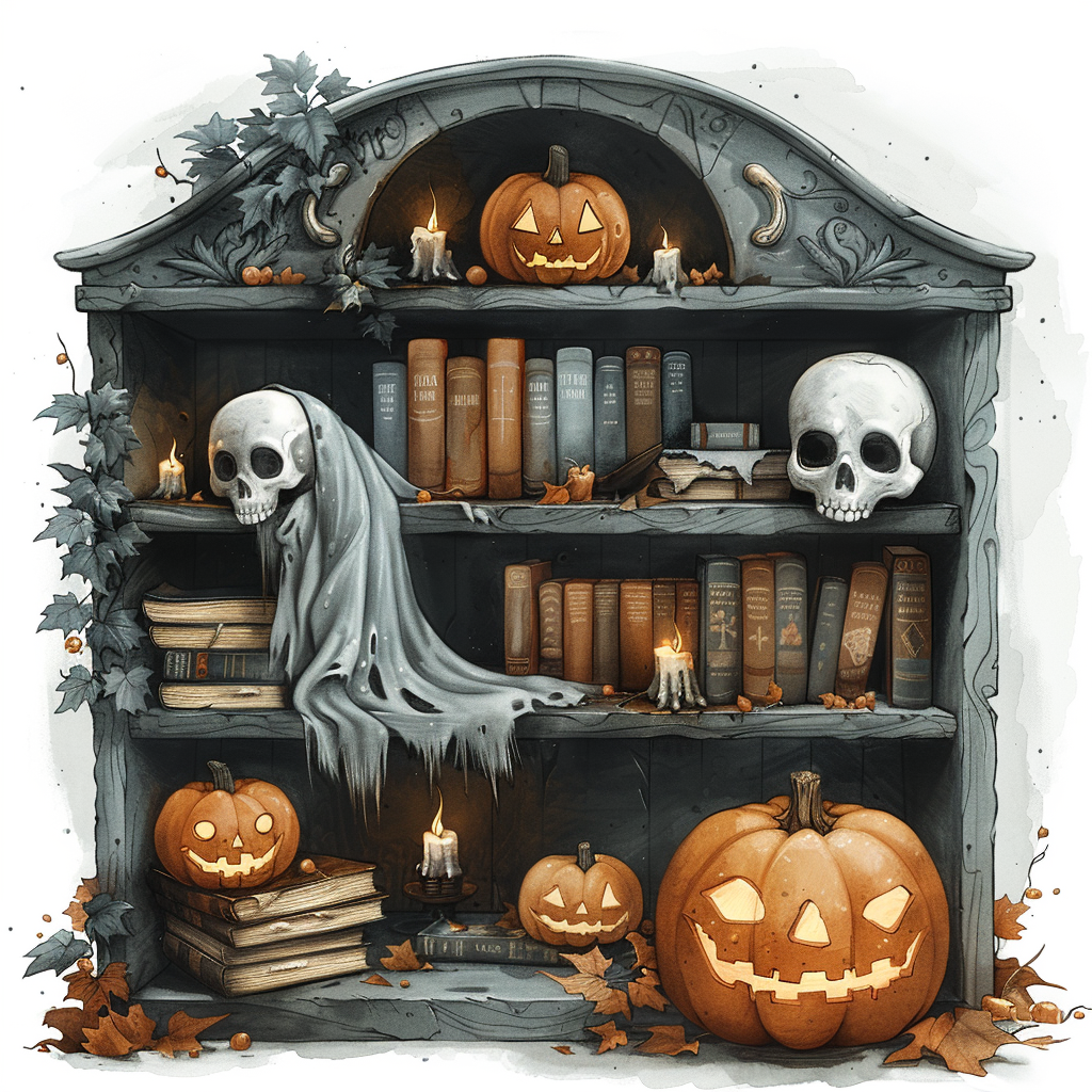 Spooky Bookshelf Diamond Art Kit