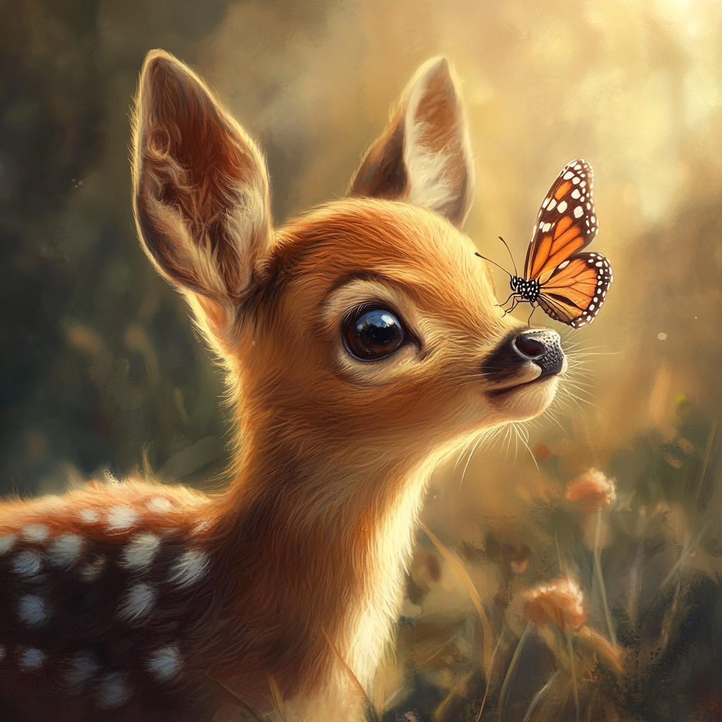 Little Fawn Butterfly Diamond Art Kit