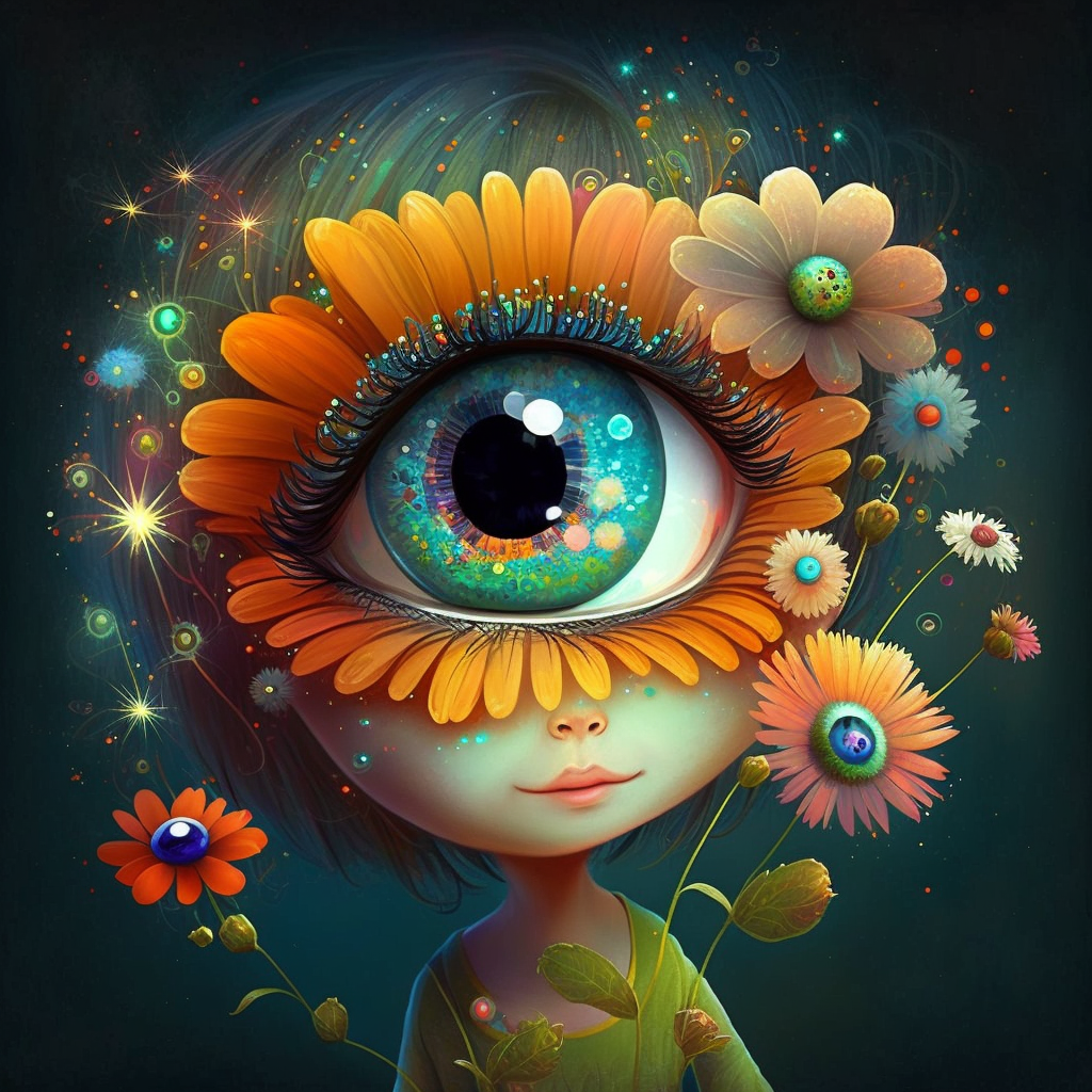 Abstract One Eye Girl Diamond Art Kit