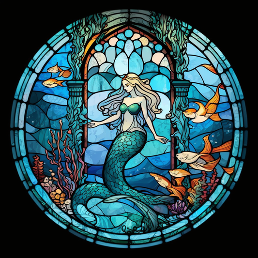 Mermaid Abstract Circle Diamond Art Kit