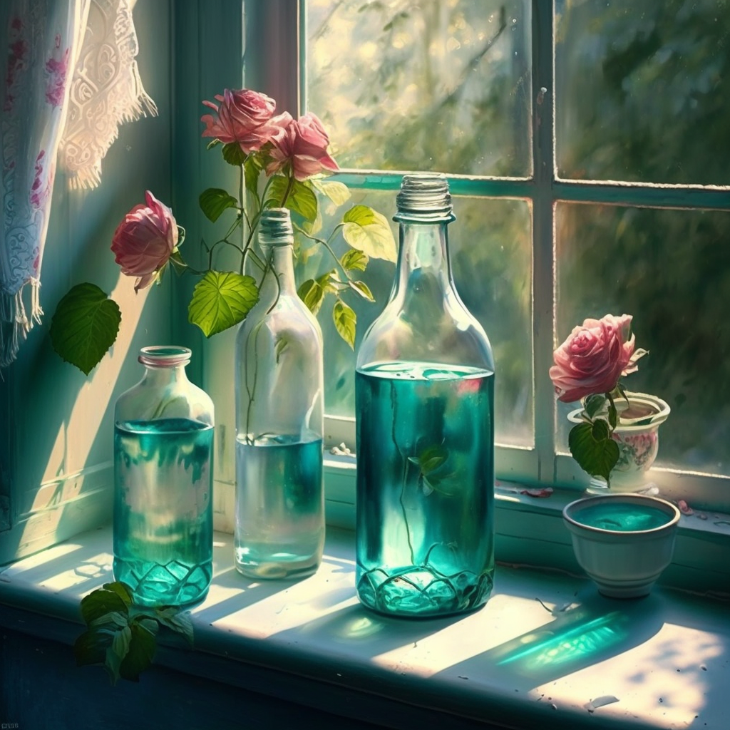 Windowsill Bottles Diamond Art Kit
