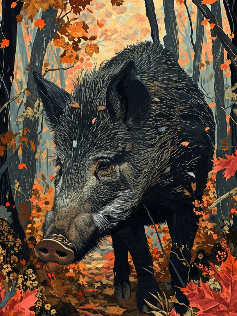 Wild Boar Diamond Art Kit