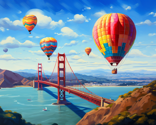 Goldengate Hot Air Balloons Diamond Art Kit
