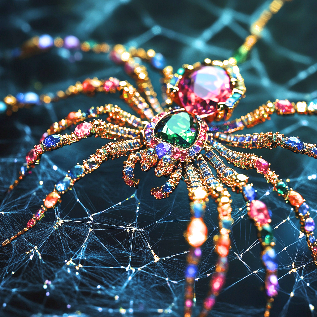 Two Large Jewel Spider Diamond Art Kit