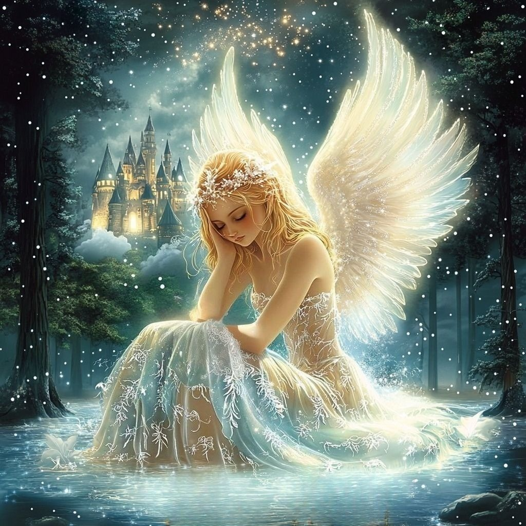 Light Castle Angel Diamond Art Kit