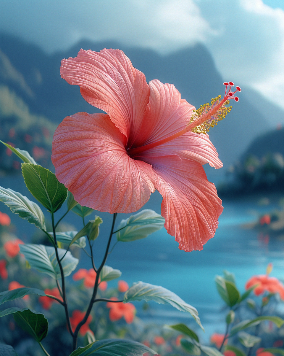 Island Tropical Flower Diamond Art Kit
