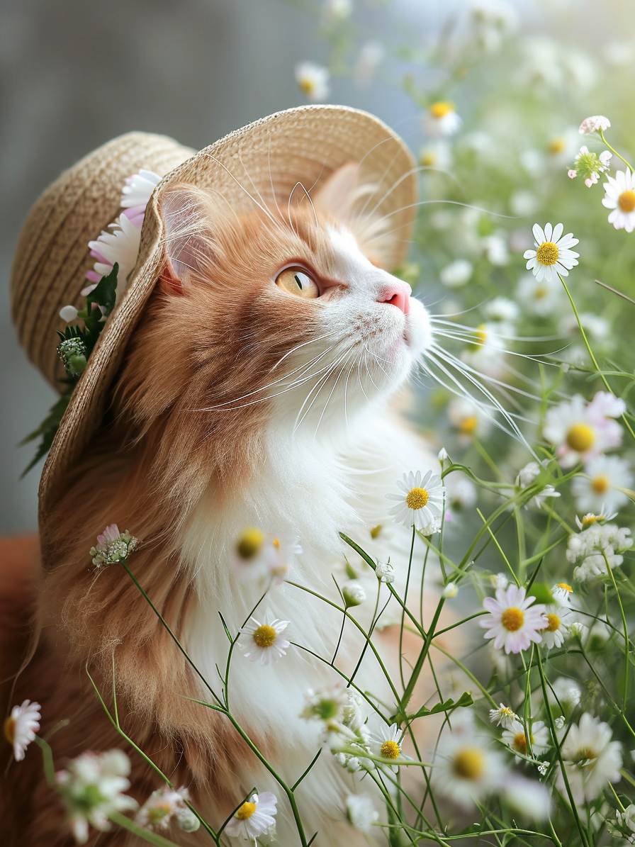 Cat In Daisies Diamond Art Kit