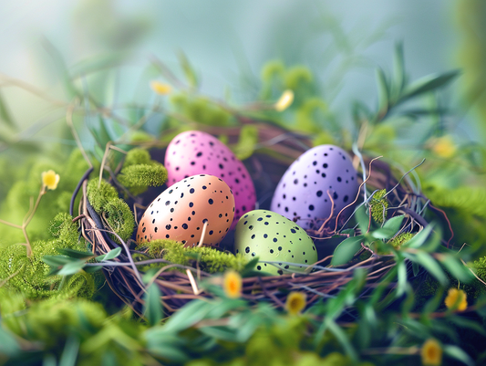 Four Black Spotted Eggs Diamond Art Kit