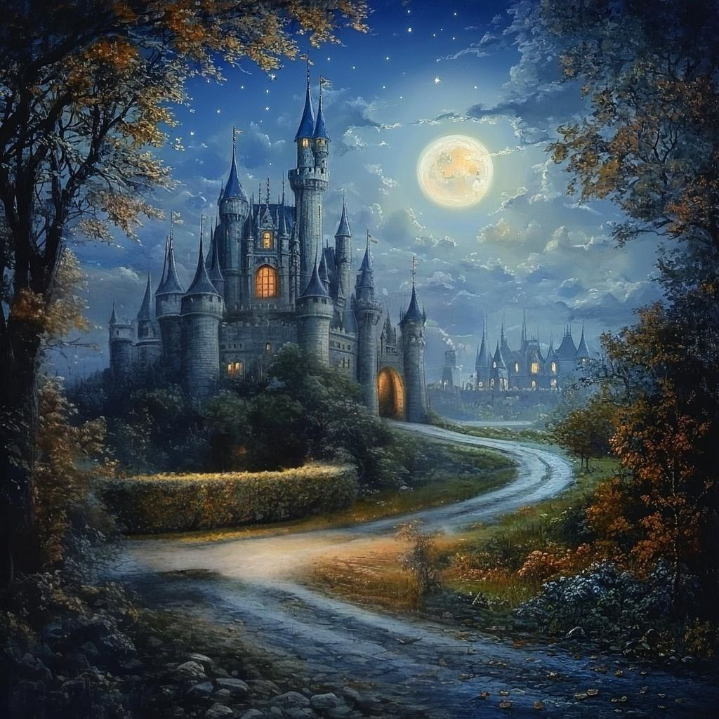 Castle In The Moonlight Diamond Art Kit