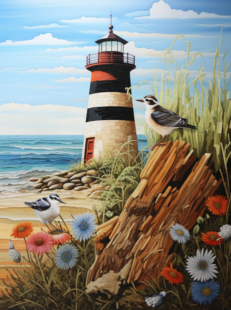 Lighthouse Birds Diamond Art Kit
