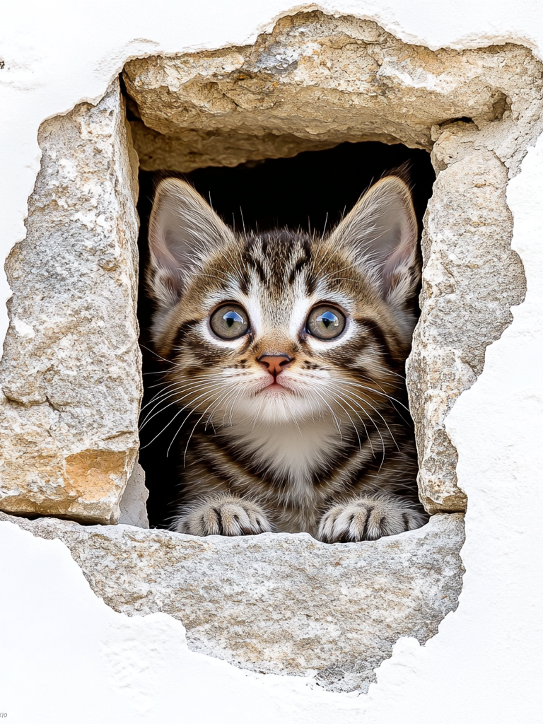 Stonewall Striped Kitten Diamond Art Kit