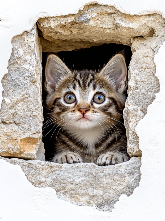 Stonewall Striped Kitten Diamond Art Kit