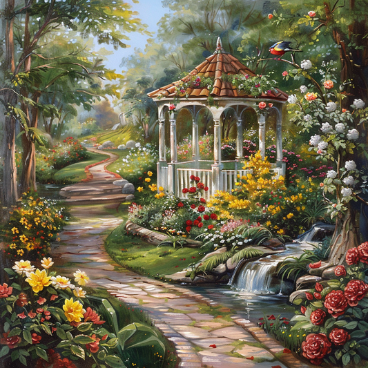 Path By The Gazebo Diamond Art Kit