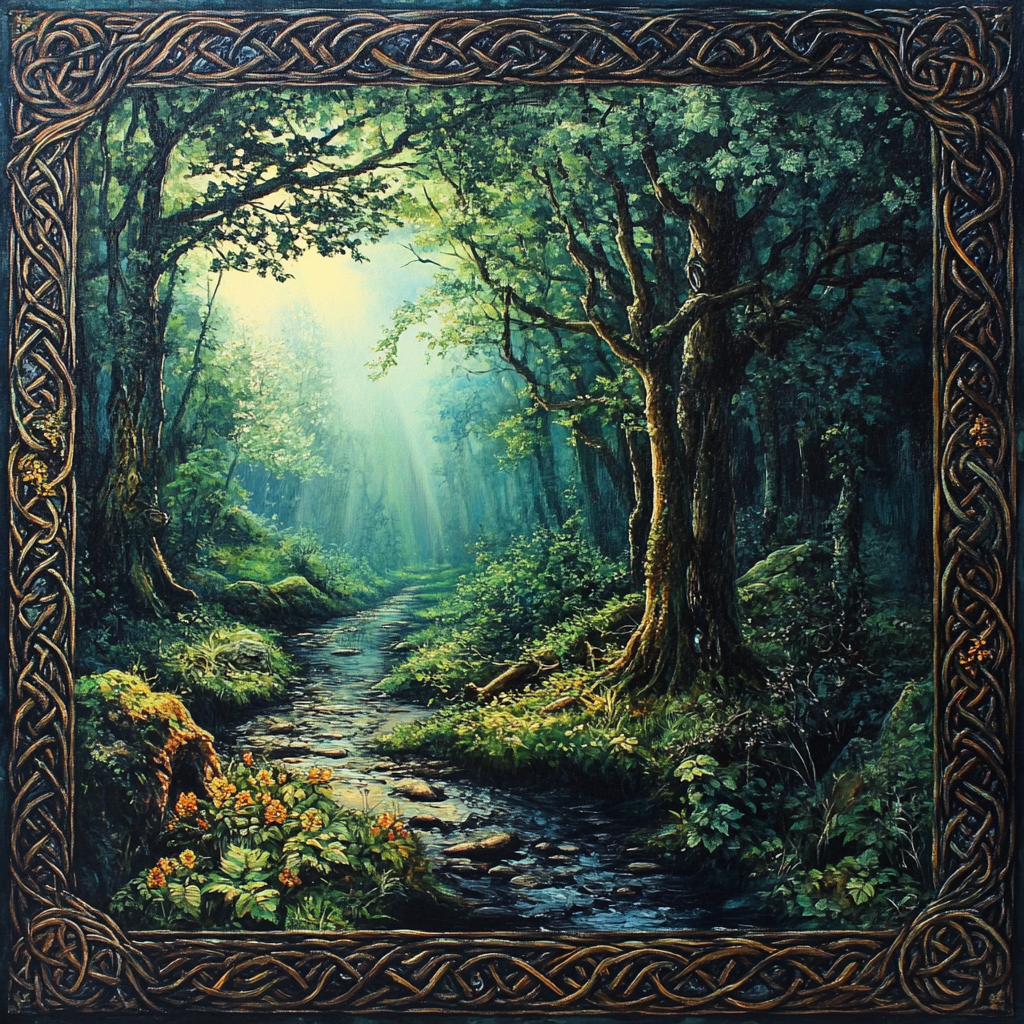 Green Forest Stream Diamond Art Kit