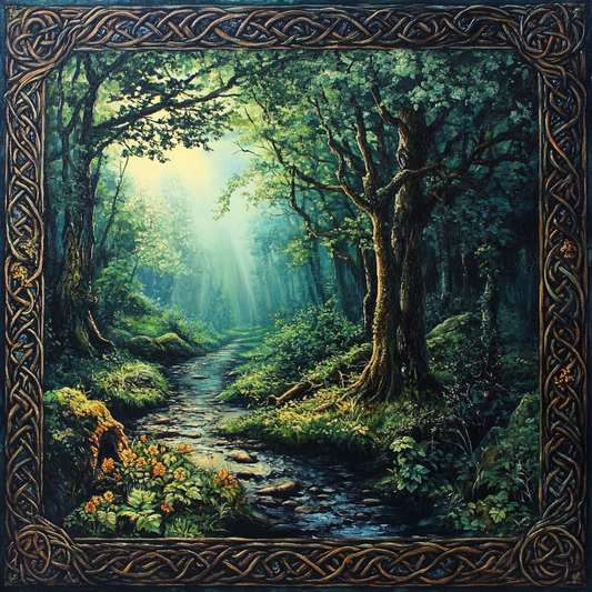Green Forest Stream Diamond Art Kit