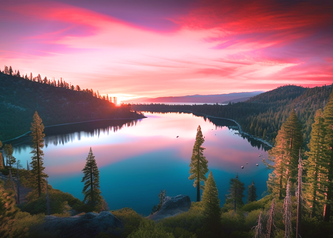 Lake At Sunset Diamond Art Kit