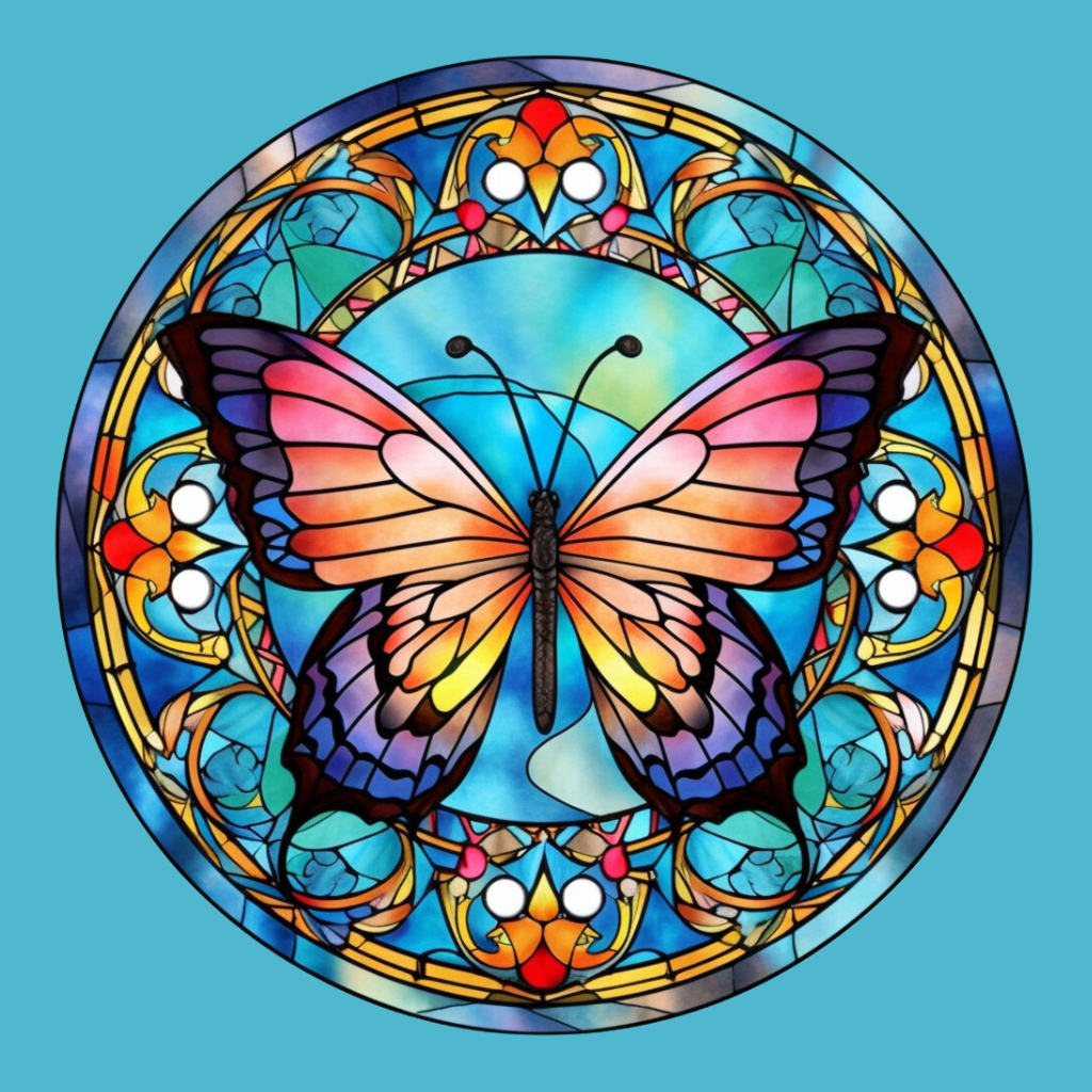 Abstract Rainbow Butterfly Diamond Art Kit