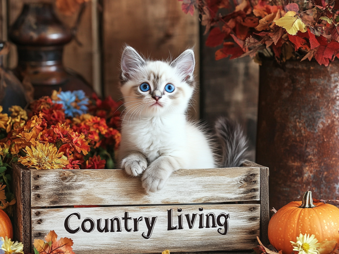Country Living Kitten Diamond Art Kit
