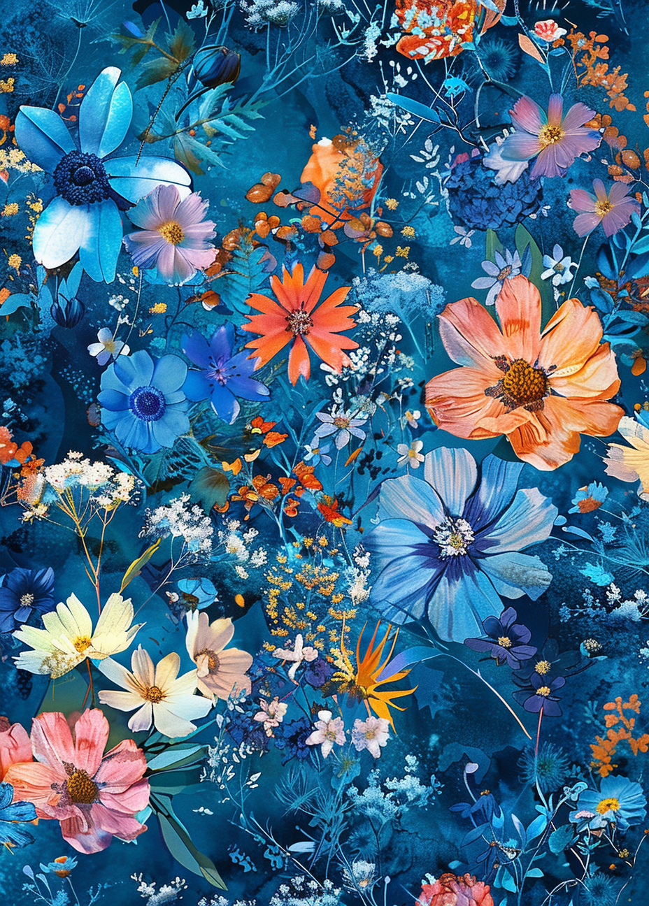Colorful Wildflower Pattern Diamond Art Kit