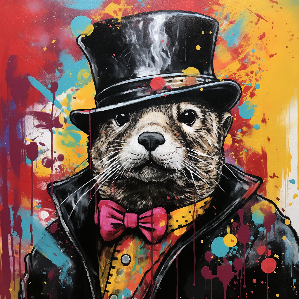 Top Hat Otter Diamond Art Kit