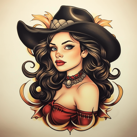 Blackhat Cowgirl Diamond Art Kit