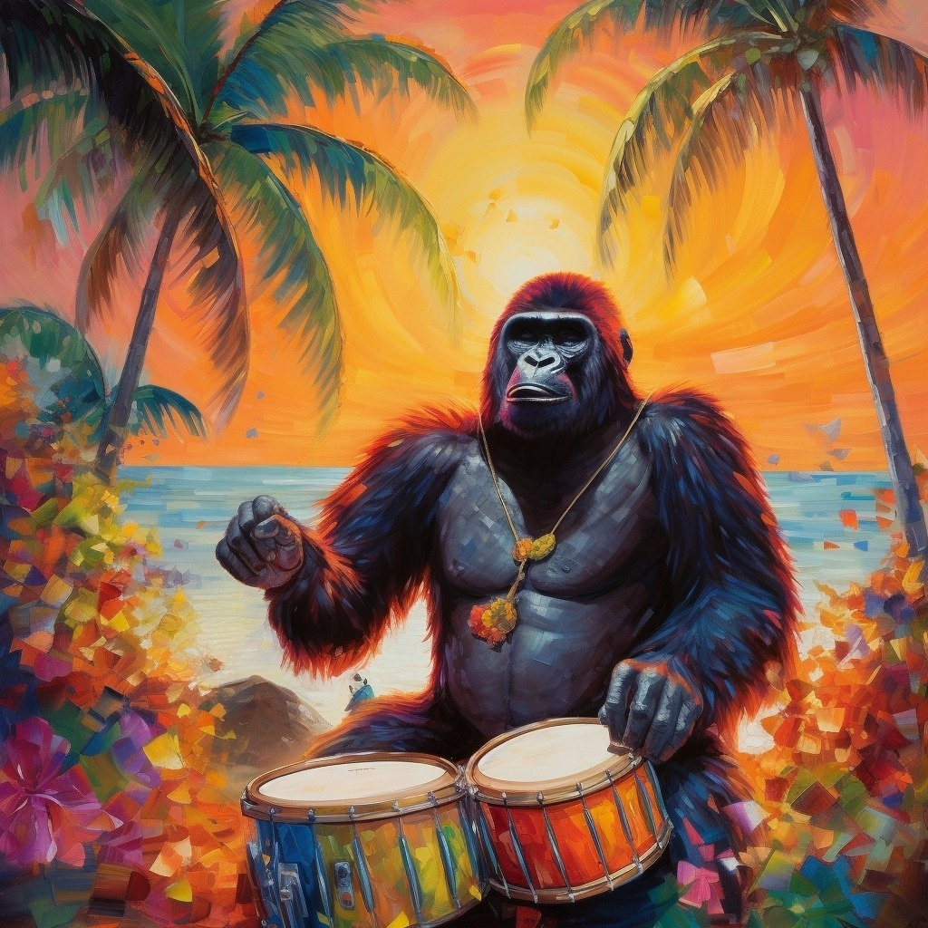 Gorilla Drums Diamond Art Kit