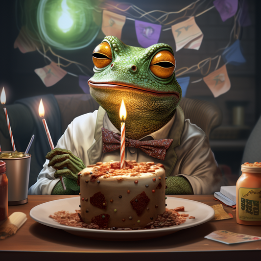 Frog Birthday Cake Diamond Art Kit