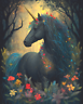 Grey Unicorn Blue Mane Diamond Art Kit