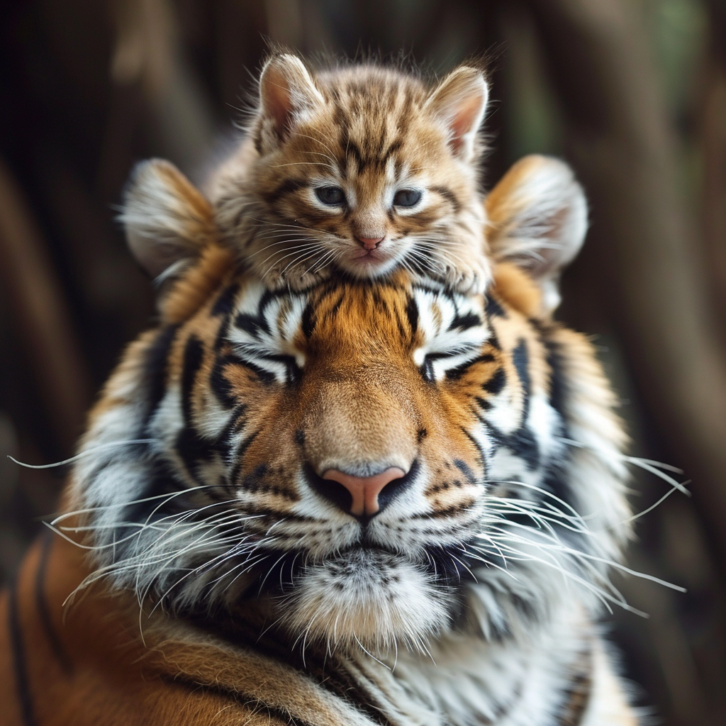 Tiger And Kitten Diamond Art Kit