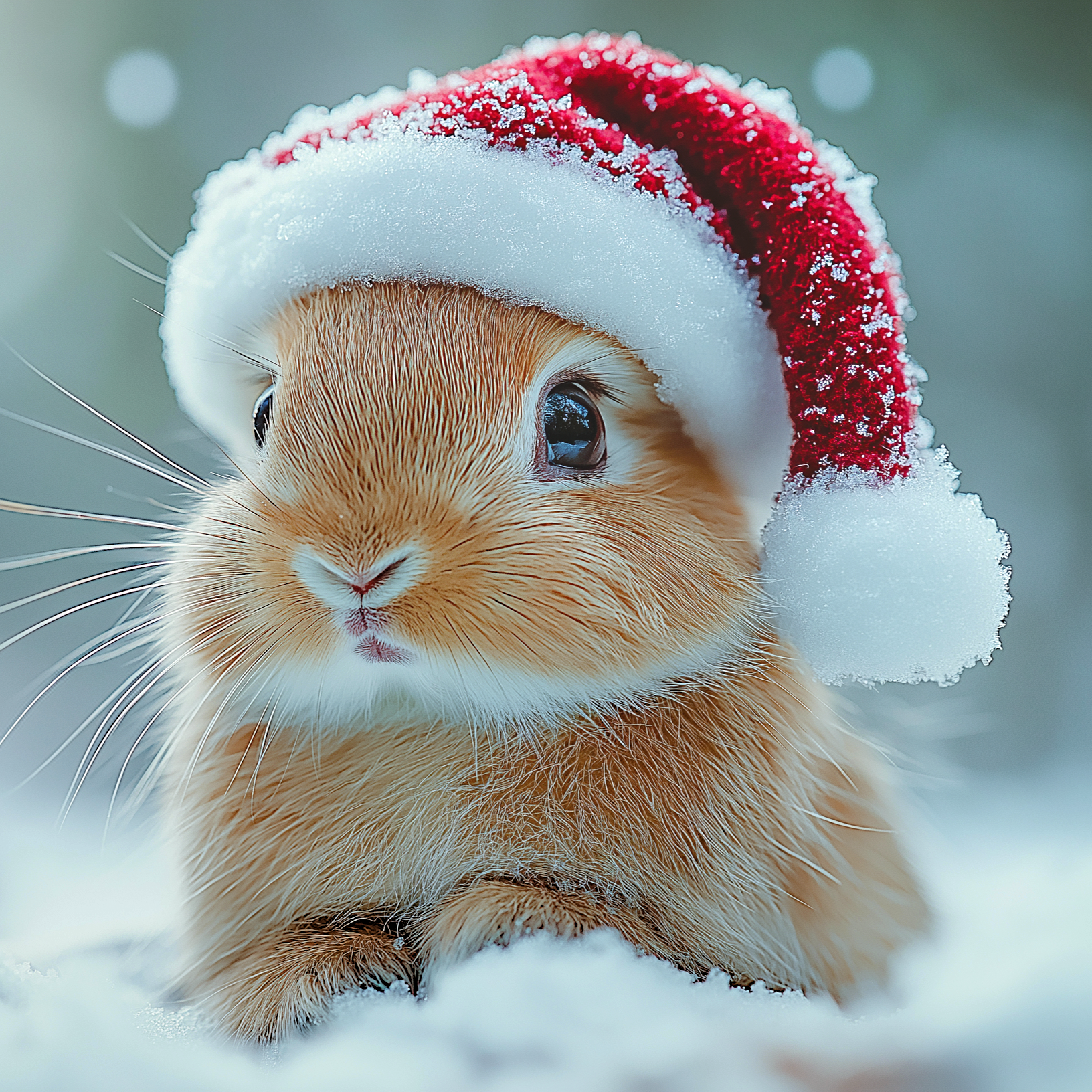 Christmas Hat Rabbit Diamond Art Kit