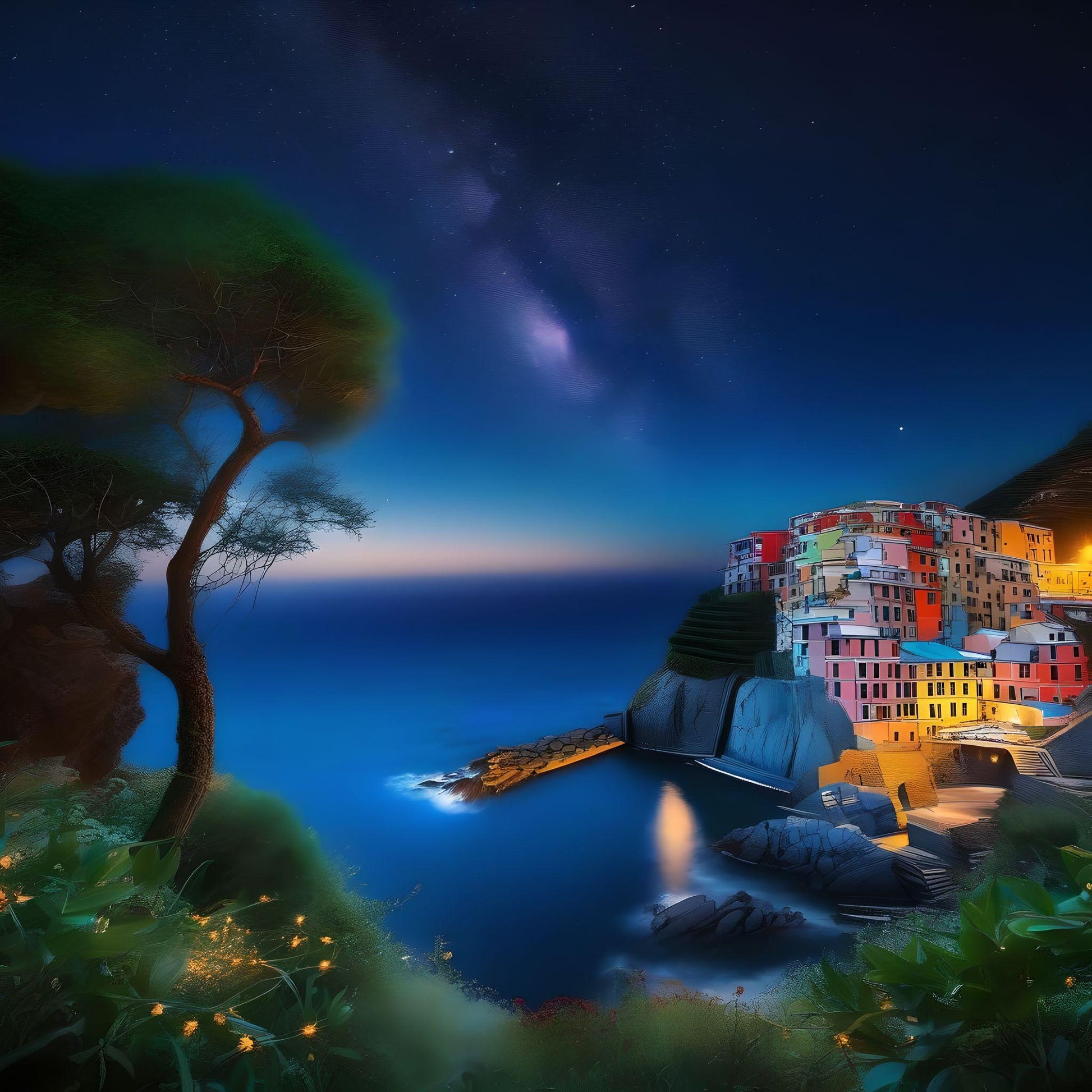 Lighted Seaside City Diamond Art Kit