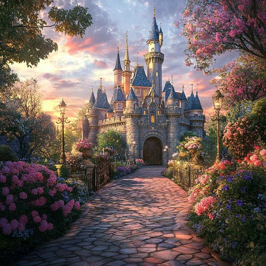 Fairytale Castle At Sunset Diamond Art Kit