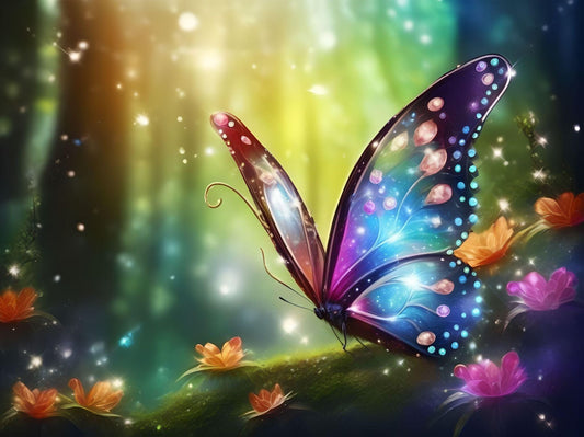 Jeweled Butterfly Diamond Art Kit