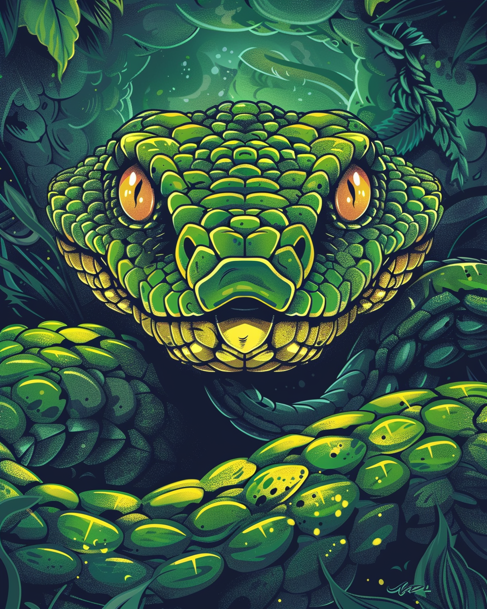 Green Serpent Diamond Art Kit