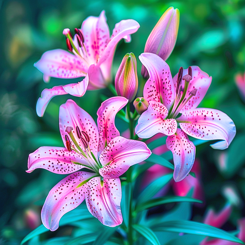 Purple Stargazer Lilies Diamond Art Kit