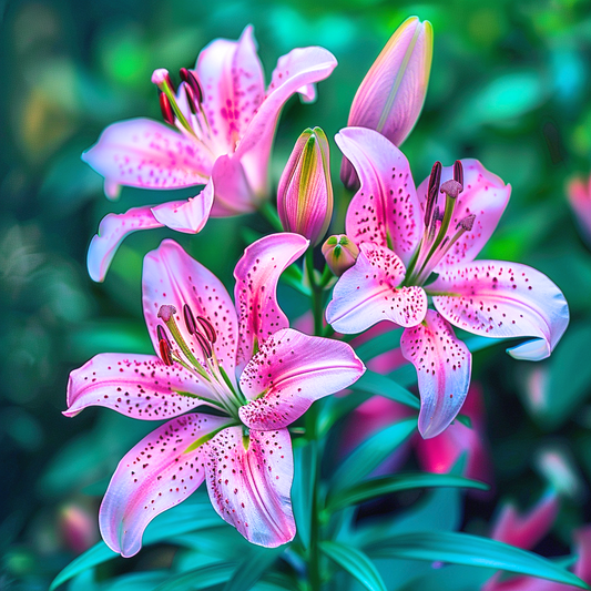 Purple Stargazer Lilies Diamond Art Kit